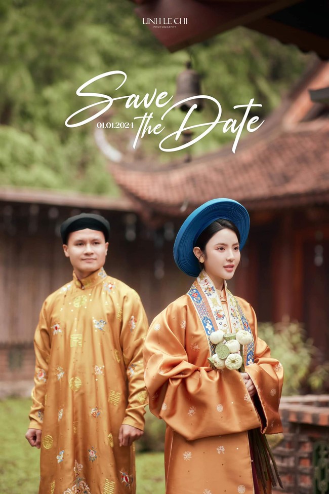 Bức ảnh cưới đầu tiên của Quang Hải và Chu Thanh Huyền