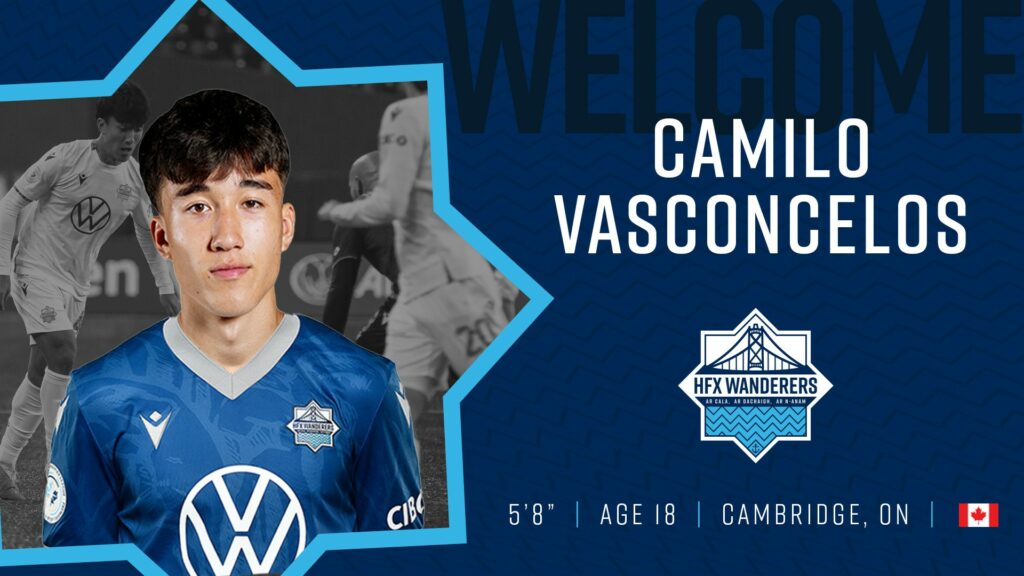Camilo Vasconcelos chính thức ký hợp đồng với CLB HFX Wanderers FC
