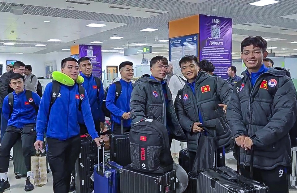 U23 Việt Nam đã đến Tajikistan