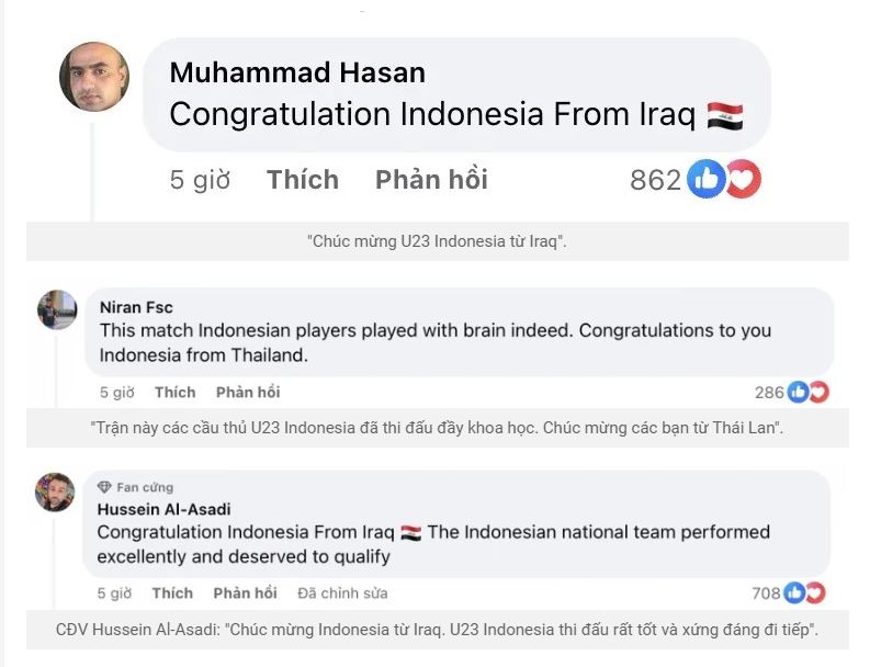Các CĐV đua nhau chúc mừng U23 Malaysia