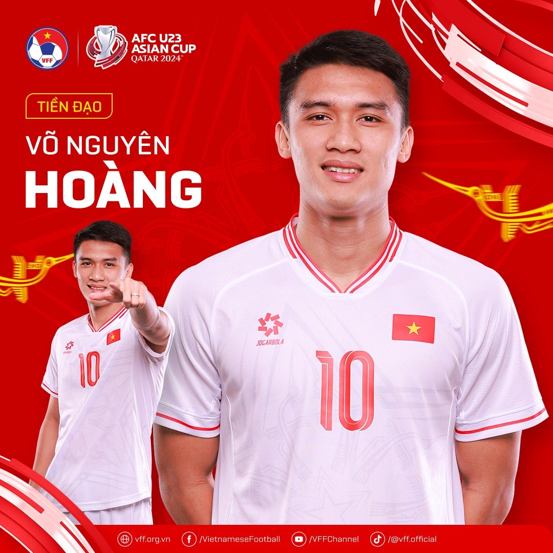 Số 10 U23 Việt Nam có chủ nhân mới là Võ Nguyên Hoàng 